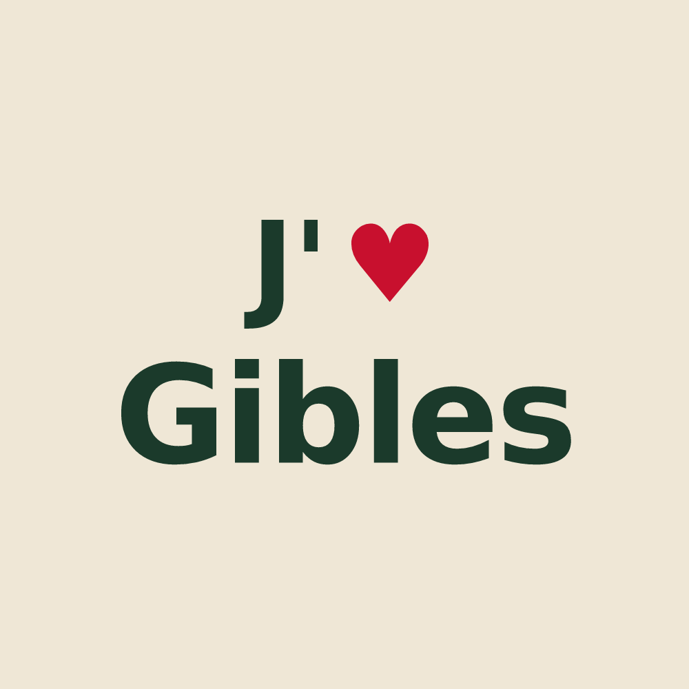 Tote bag personnalisé Gibles — design J'aime Gibles