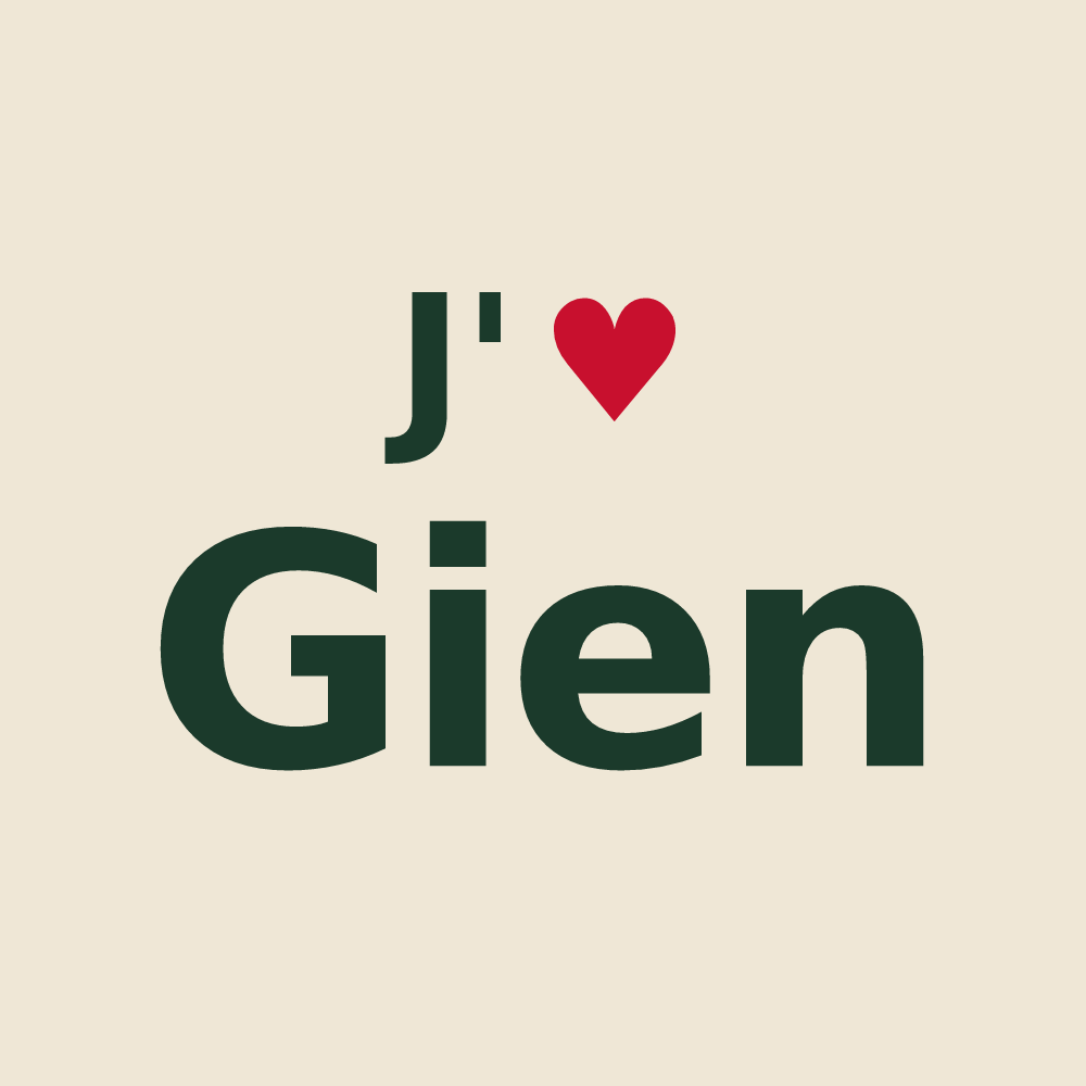 Tote bag personnalisé Gien — design J'aime Gien