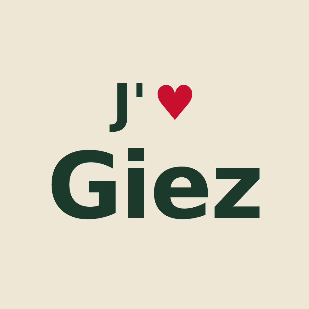 Tote bag personnalisé Giez — design J'aime Giez