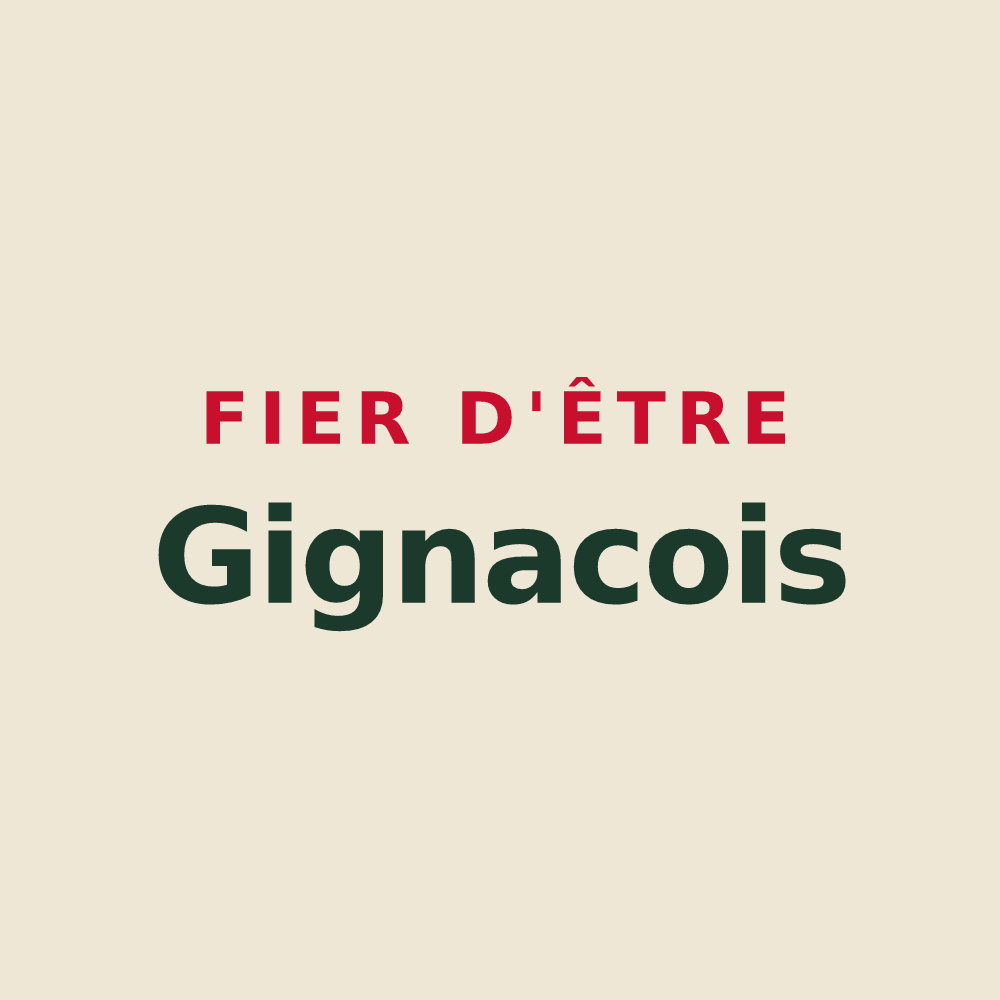 Tote bag « Fier d'être Gignacois » — design pour Gignac