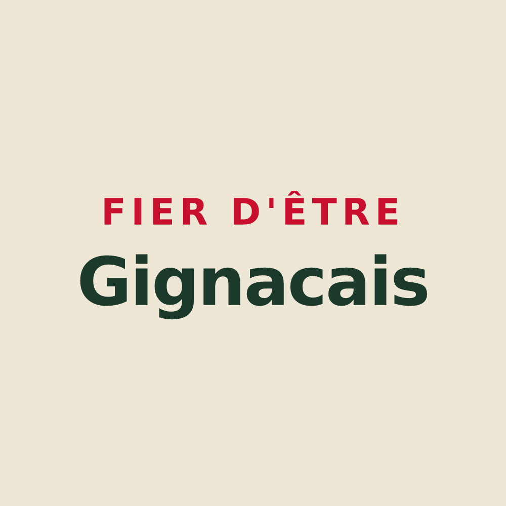 Tote bag « Fier d'être Gignacais » — design pour Gignac-la-Nerthe