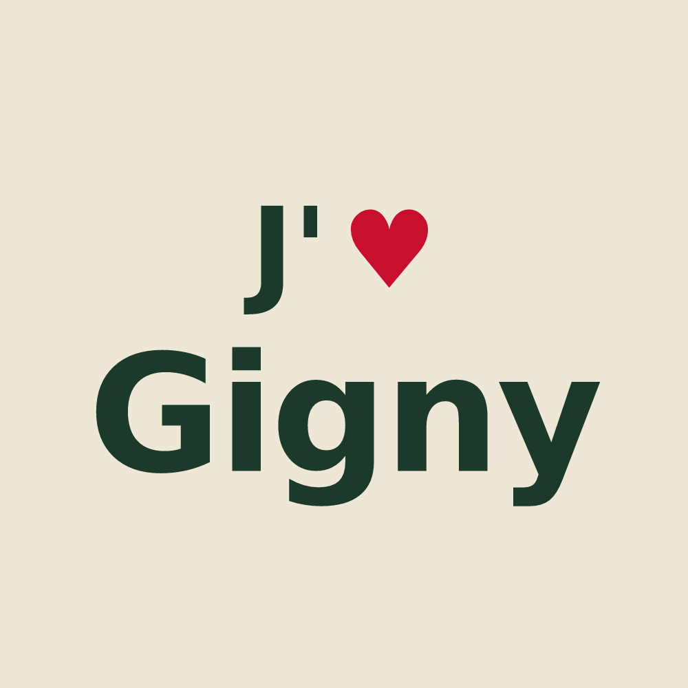 Tote bag personnalisé Gigny — design J'aime Gigny