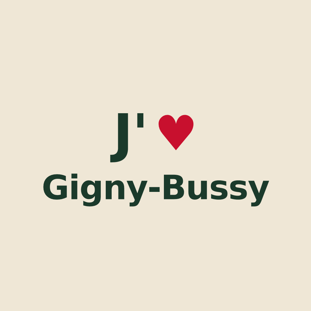 Tote bag personnalisé Gigny-Bussy — design J'aime Gigny-Bussy