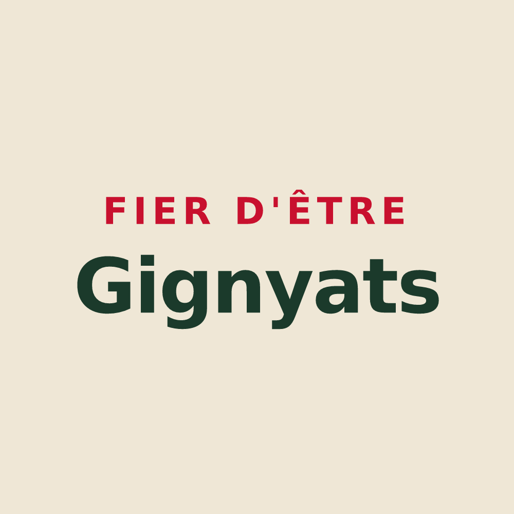 Tote bag « Fier d'être Gignyats » — design pour Gigny-Bussy