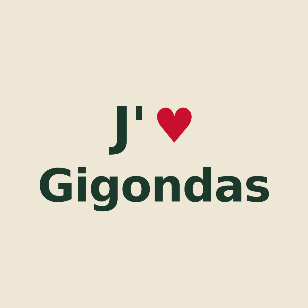 Tote bag personnalisé Gigondas — design J'aime Gigondas