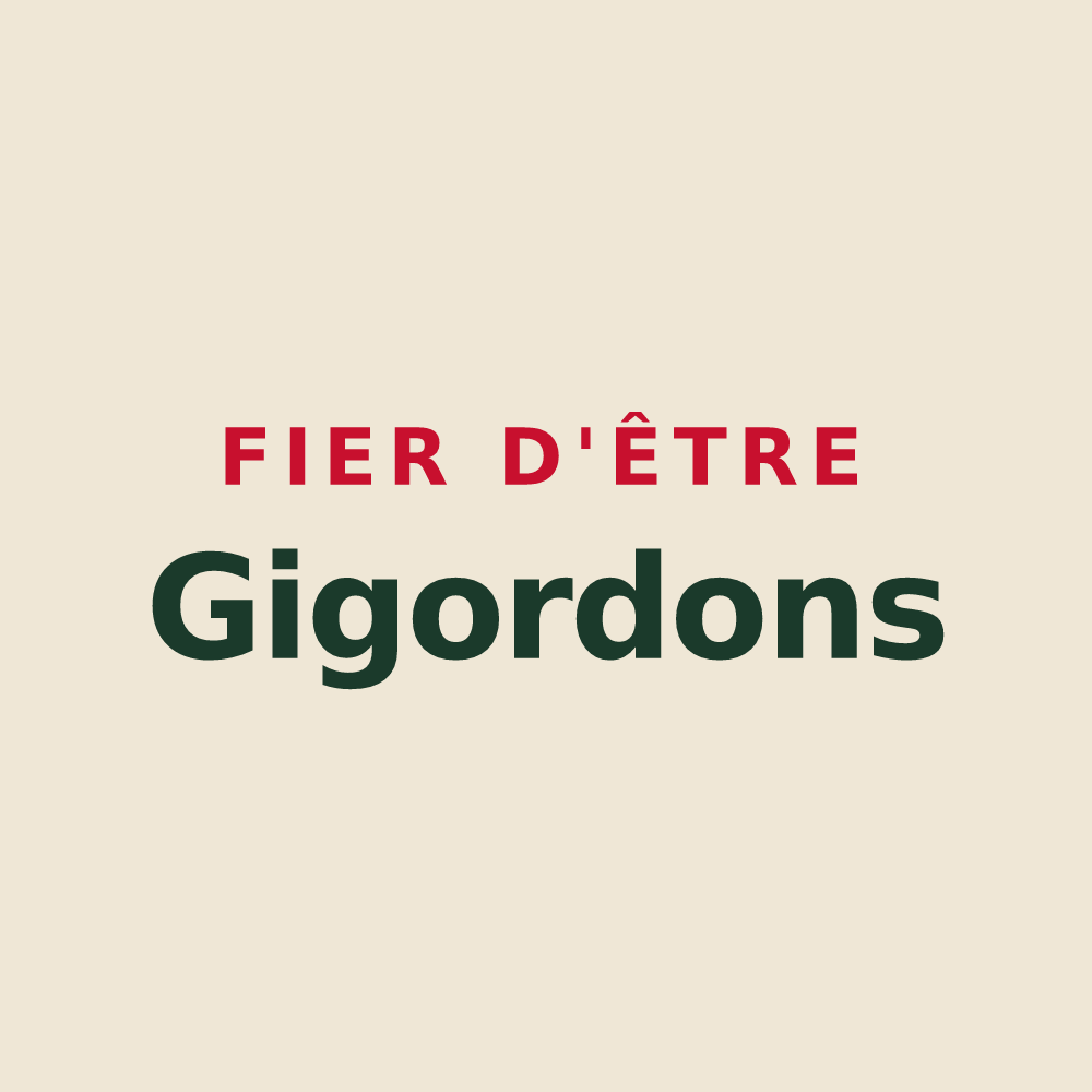 Tote bag « Fier d'être Gigordons » — design pour Gigors