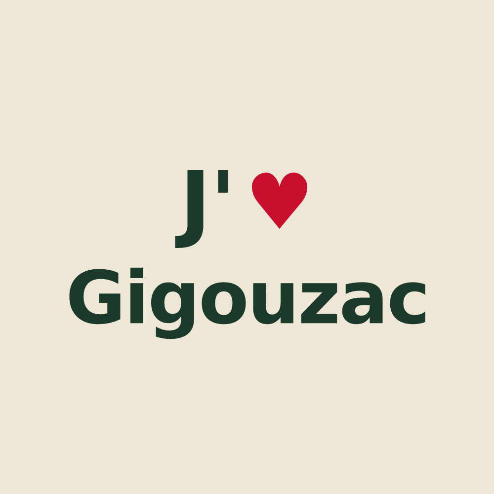 Tote bag personnalisé Gigouzac — design J'aime Gigouzac