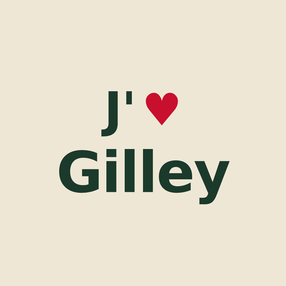 Tote bag personnalisé Gilley — design J'aime Gilley