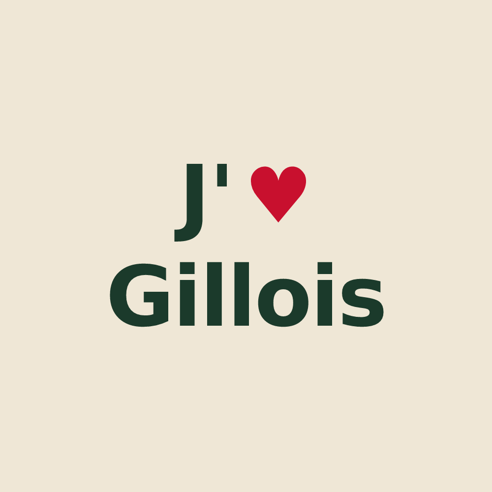 Tote bag personnalisé Gillois — design J'aime Gillois