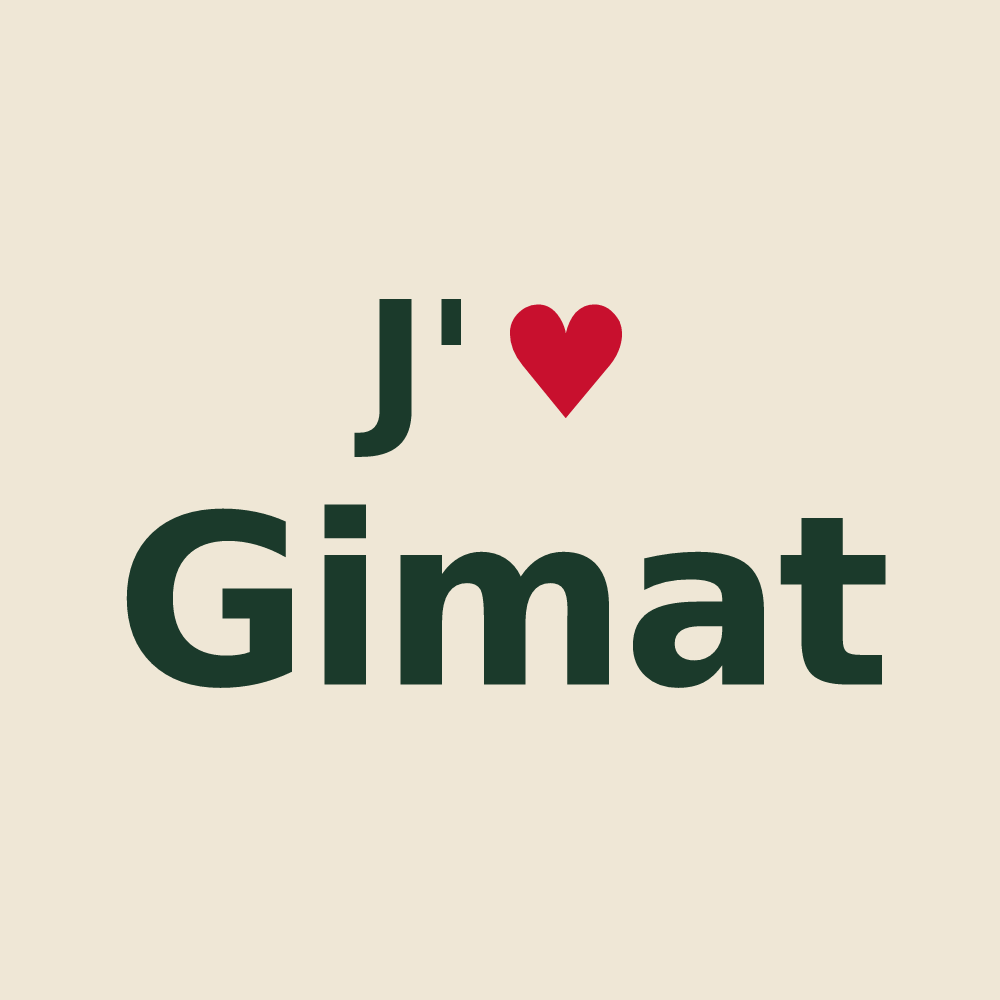 Tote bag personnalisé Gimat — design J'aime Gimat