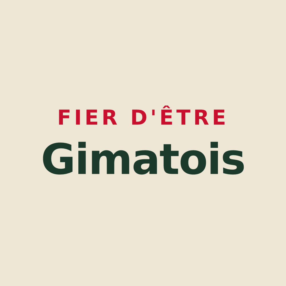 Tote bag « Fier d'être Gimatois » — design pour Gimat