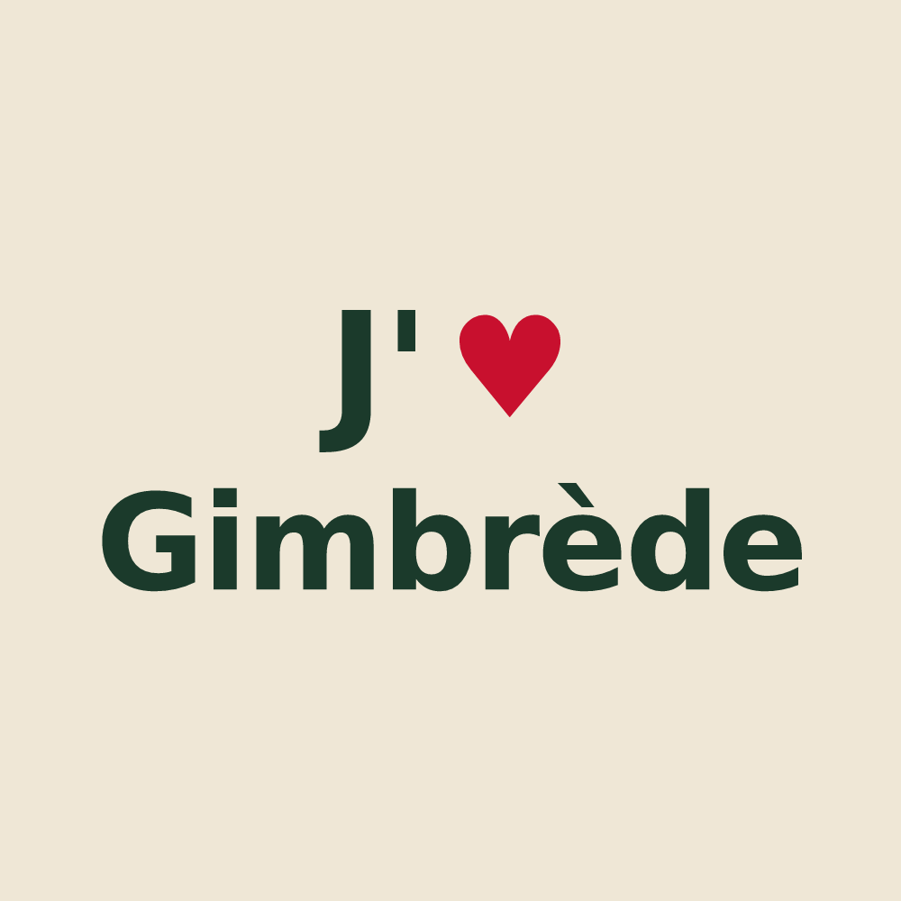 Tote bag personnalisé Gimbrède — design J'aime Gimbrède