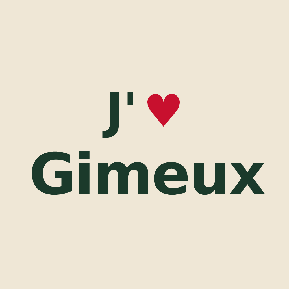 Tote bag personnalisé Gimeux — design J'aime Gimeux