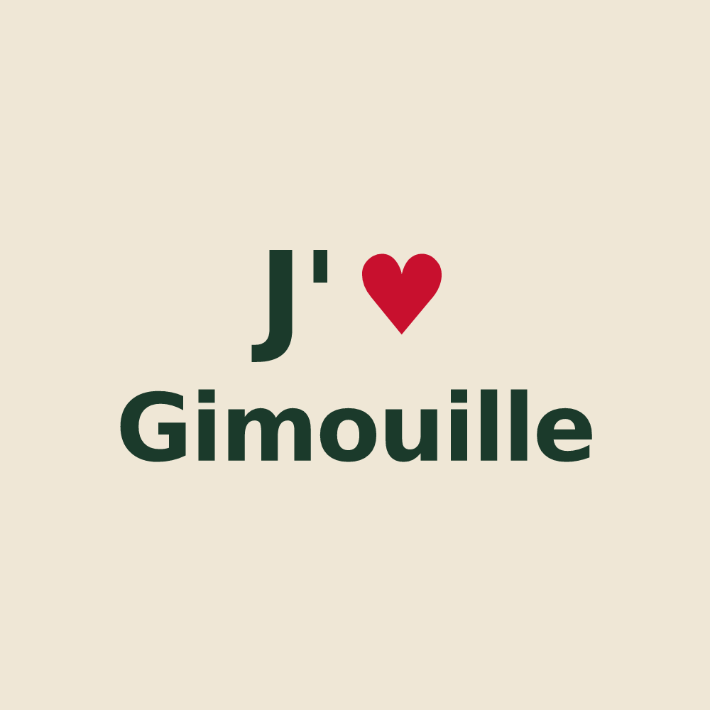 Tote bag personnalisé Gimouille — design J'aime Gimouille