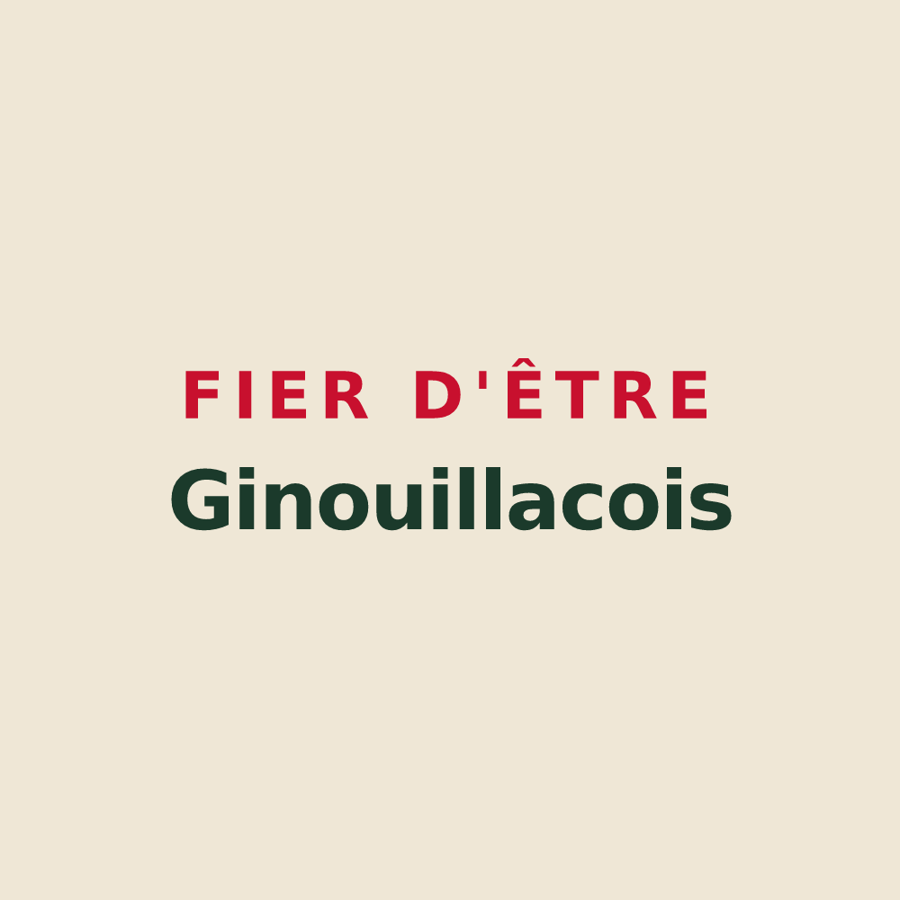 Tote bag « Fier d'être Ginouillacois » — design pour Ginouillac