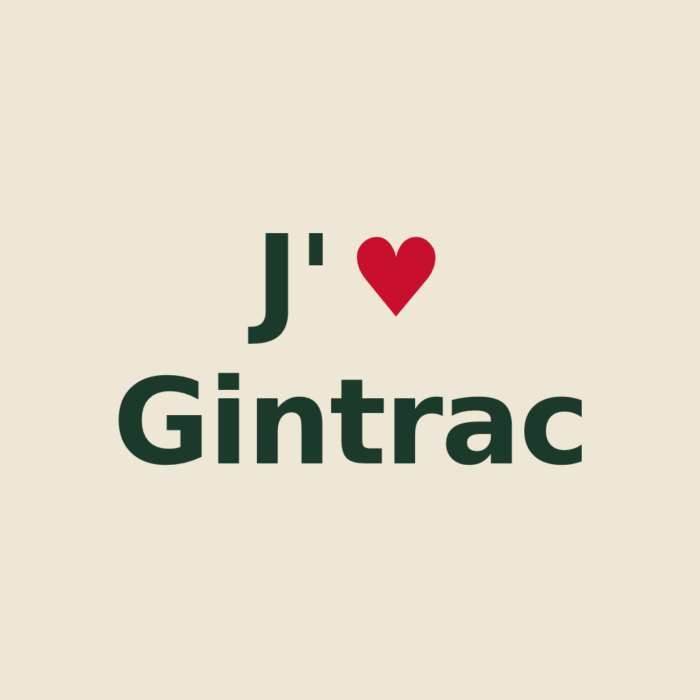 Tote bag personnalisé Gintrac — design J'aime Gintrac