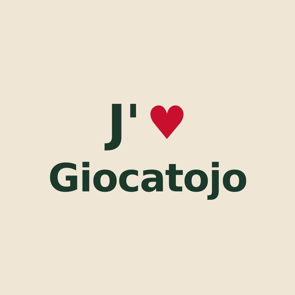 Tote bag personnalisé Giocatojo — design J'aime Giocatojo