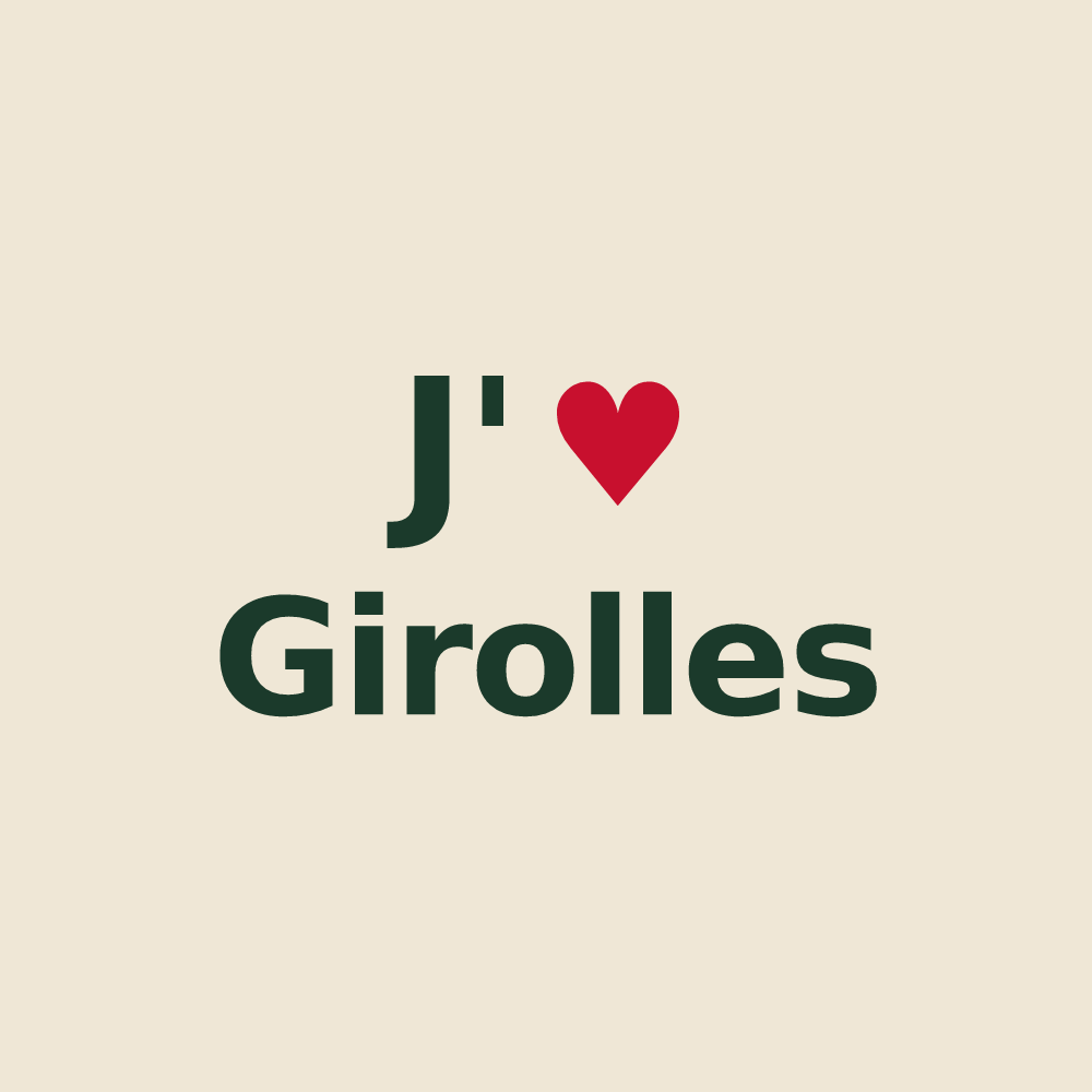 Tote bag personnalisé Girolles — design J'aime Girolles