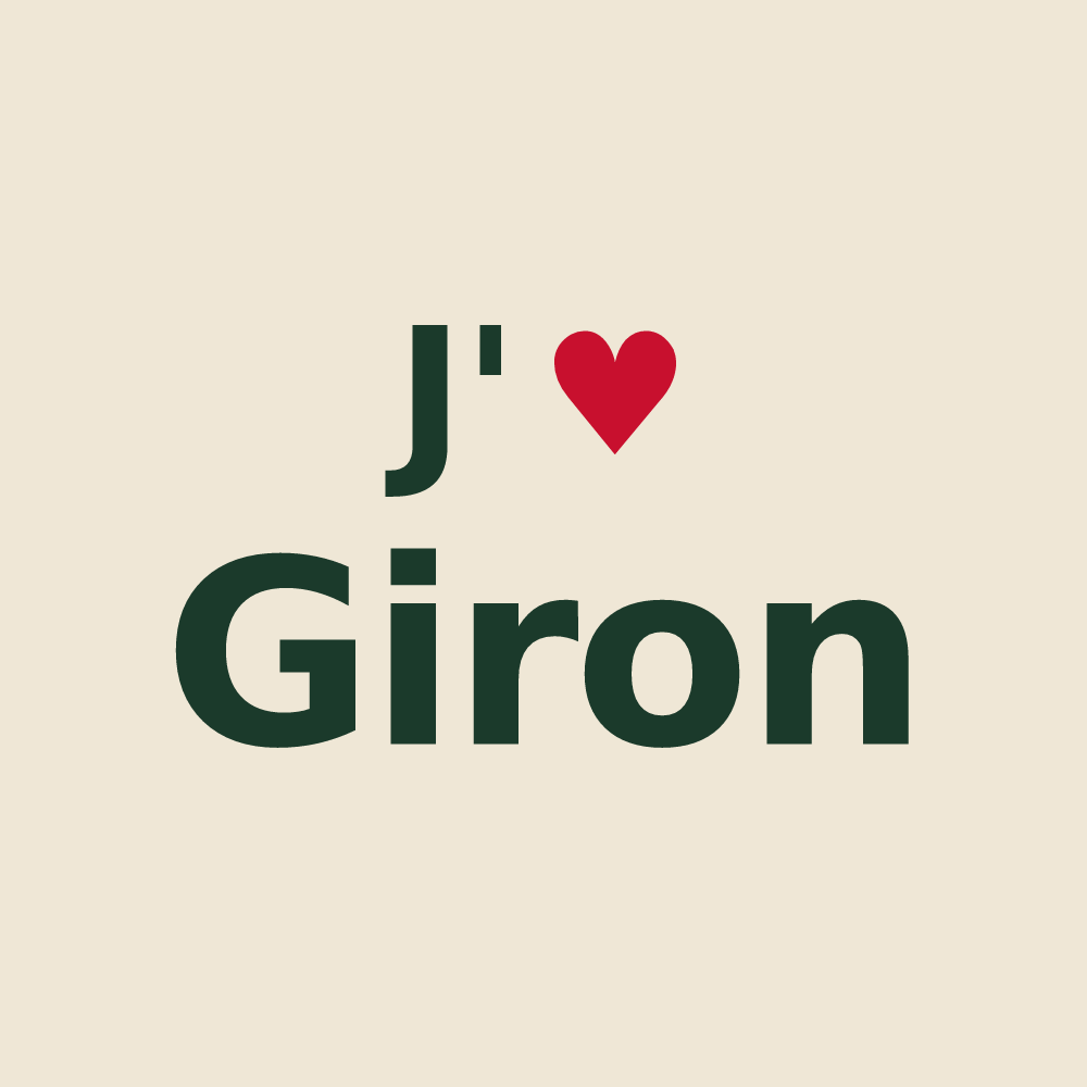 Tote bag personnalisé Giron — design J'aime Giron
