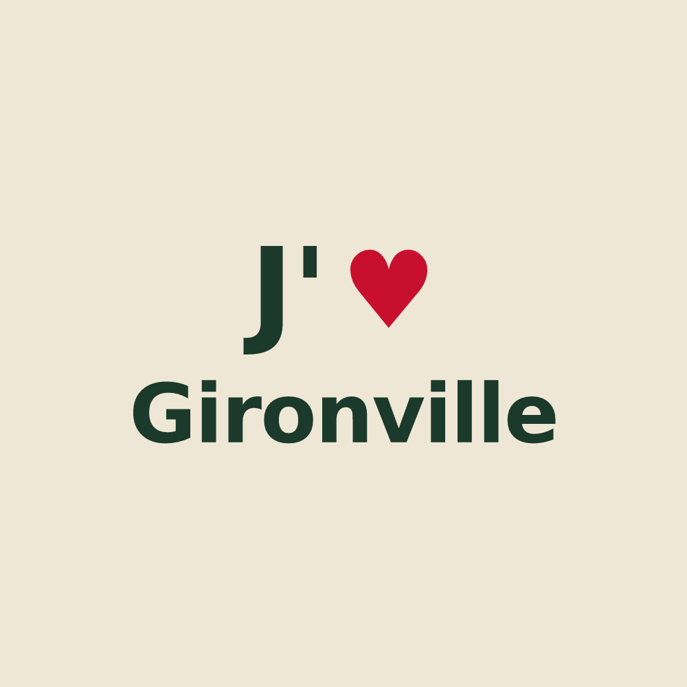 Tote bag personnalisé Gironville — design J'aime Gironville