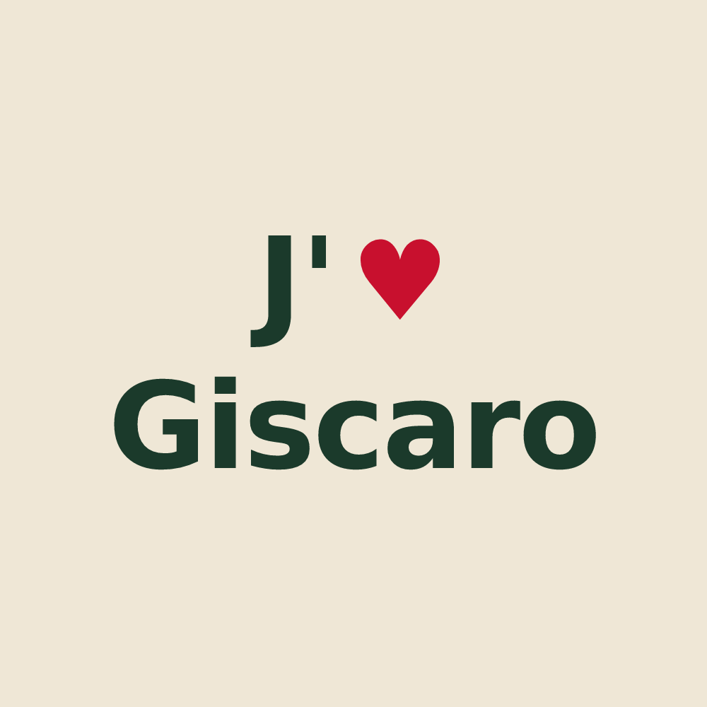 Tote bag personnalisé Giscaro — design J'aime Giscaro