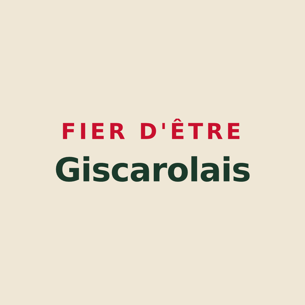 Tote bag « Fier d'être Giscarolais » — design pour Giscaro