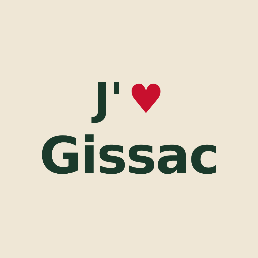 Tote bag personnalisé Gissac — design J'aime Gissac