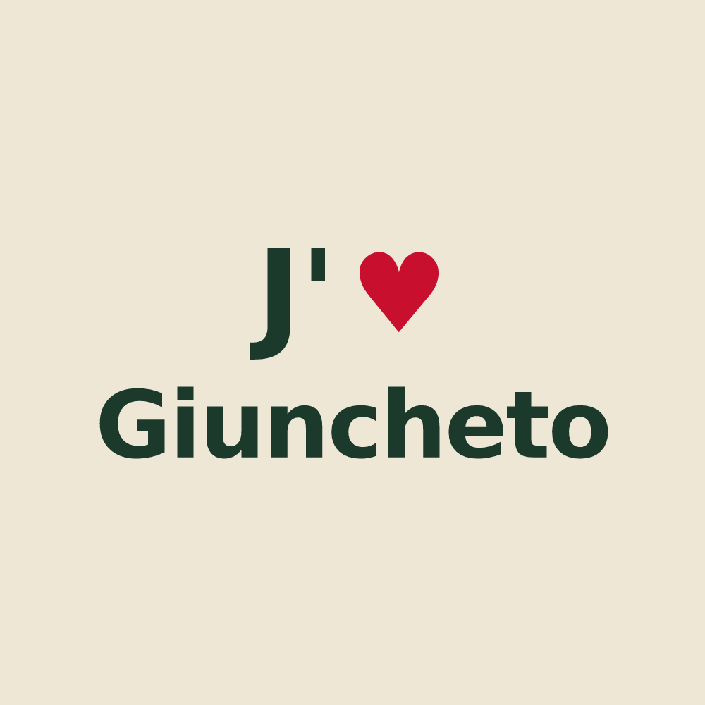 Tote bag personnalisé Giuncheto — design J'aime Giuncheto
