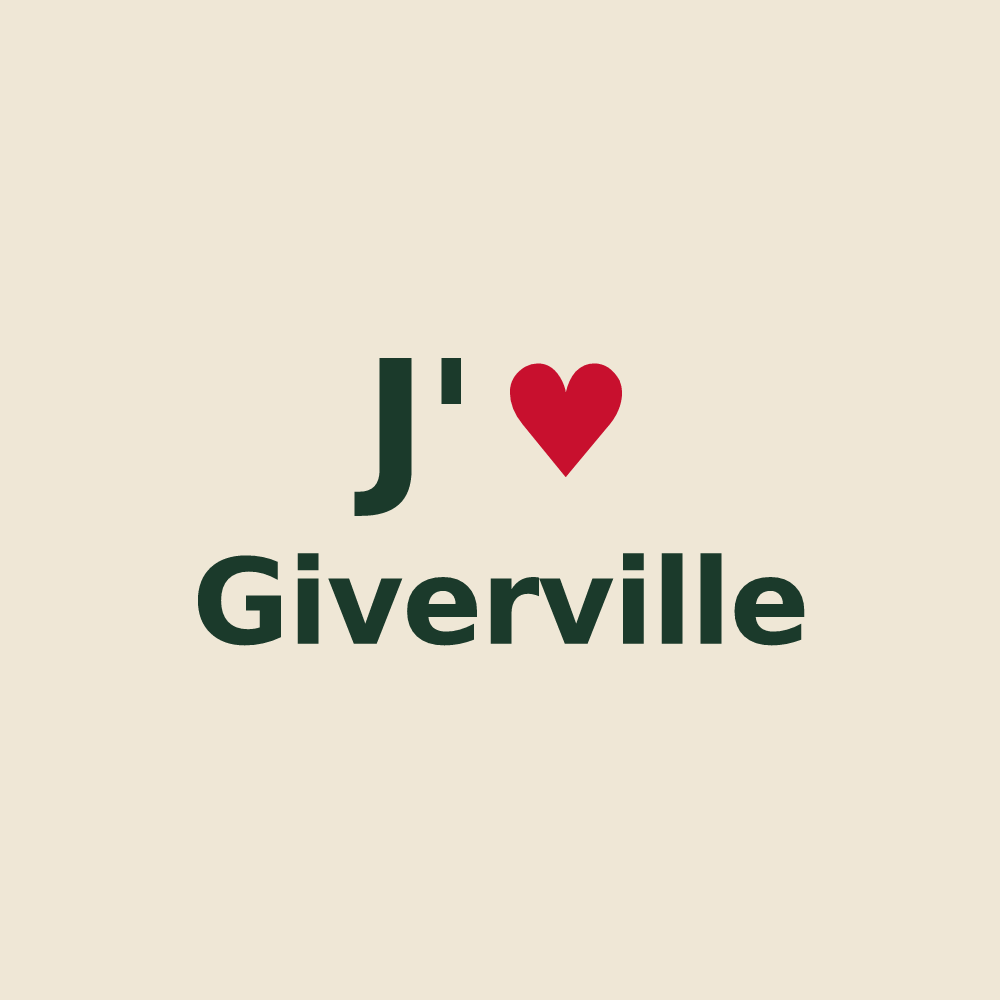 Tote bag personnalisé Giverville — design J'aime Giverville