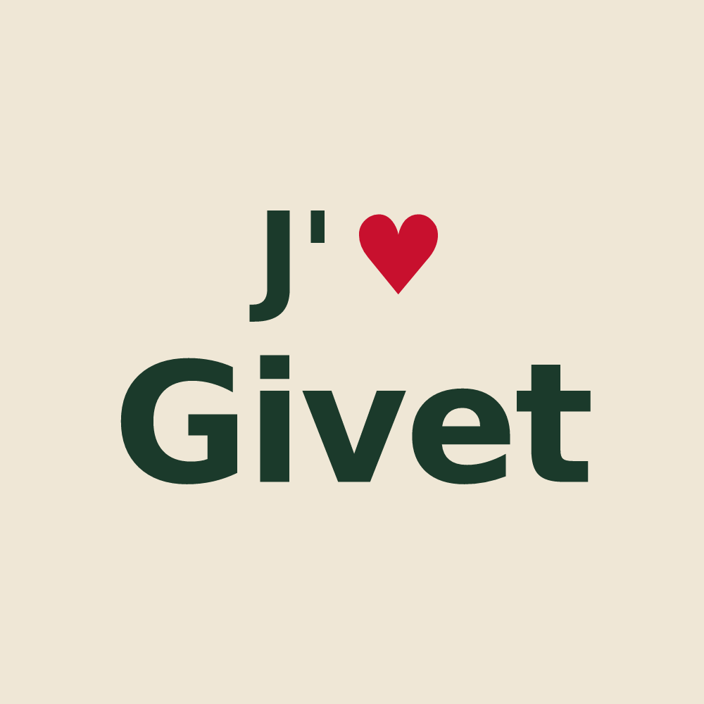 Tote bag personnalisé Givet — design J'aime Givet