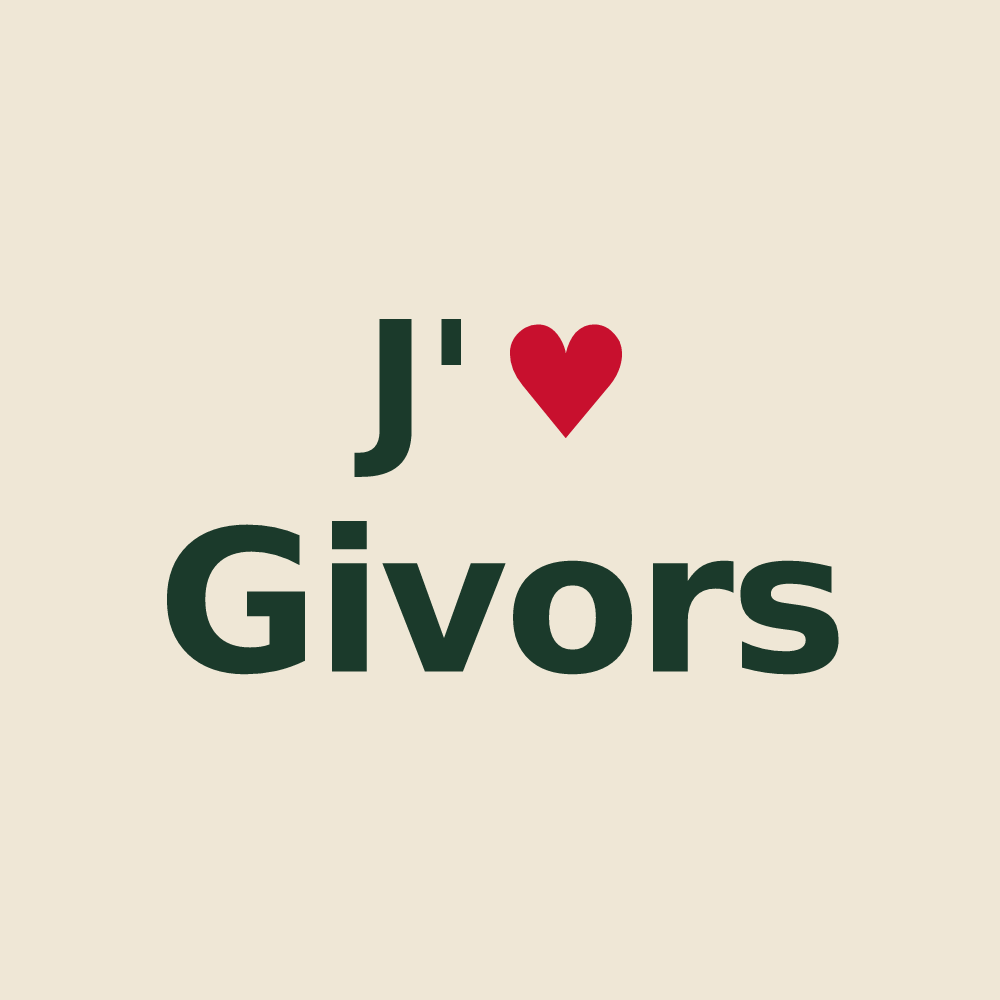 Tote bag personnalisé Givors — design J'aime Givors