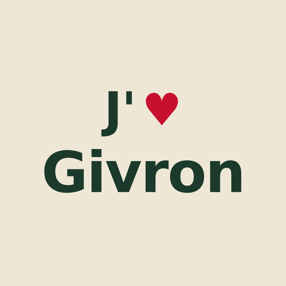 Tote bag personnalisé Givron — design J'aime Givron