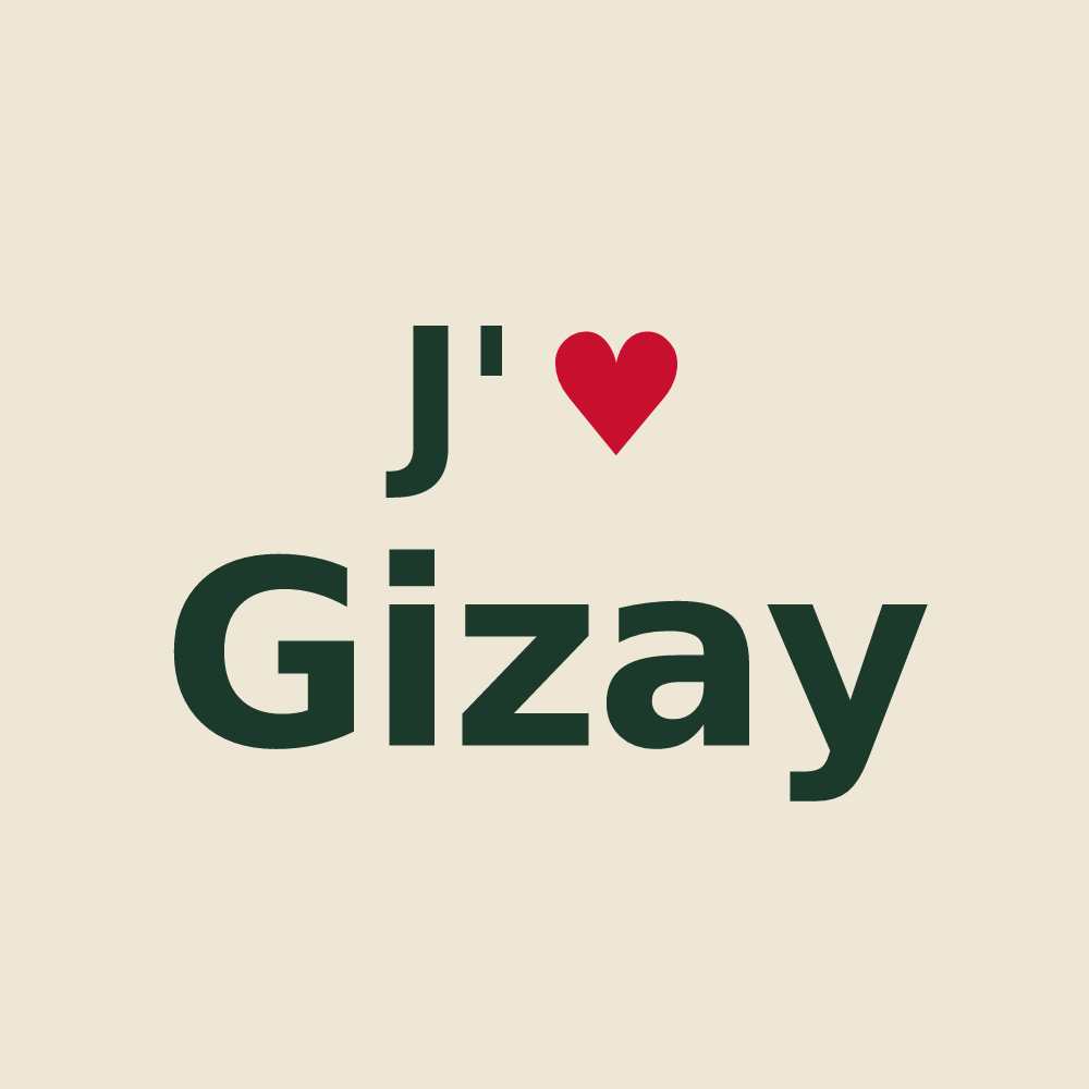 Tote bag personnalisé Gizay — design J'aime Gizay