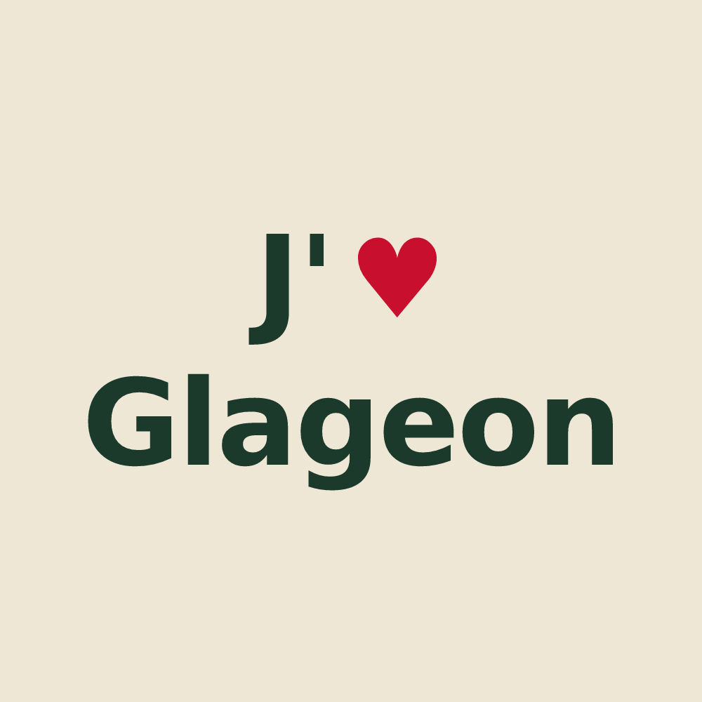 Tote bag personnalisé Glageon — design J'aime Glageon