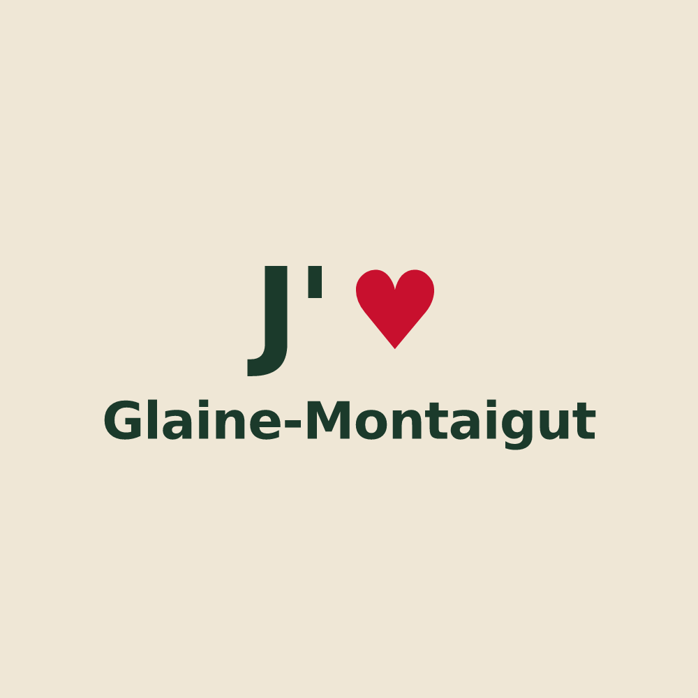 Tote bag personnalisé Glaine-Montaigut — design J'aime Glaine-Montaigut