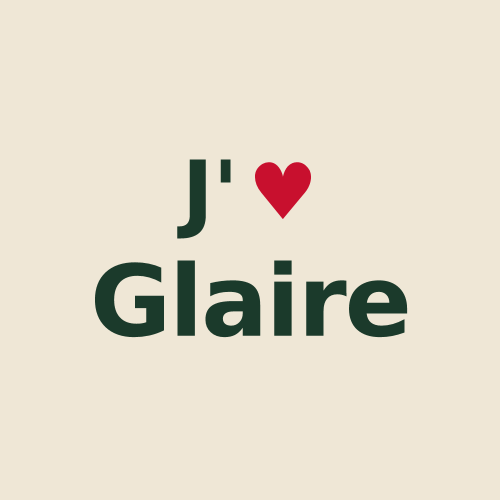 Tote bag personnalisé Glaire — design J'aime Glaire
