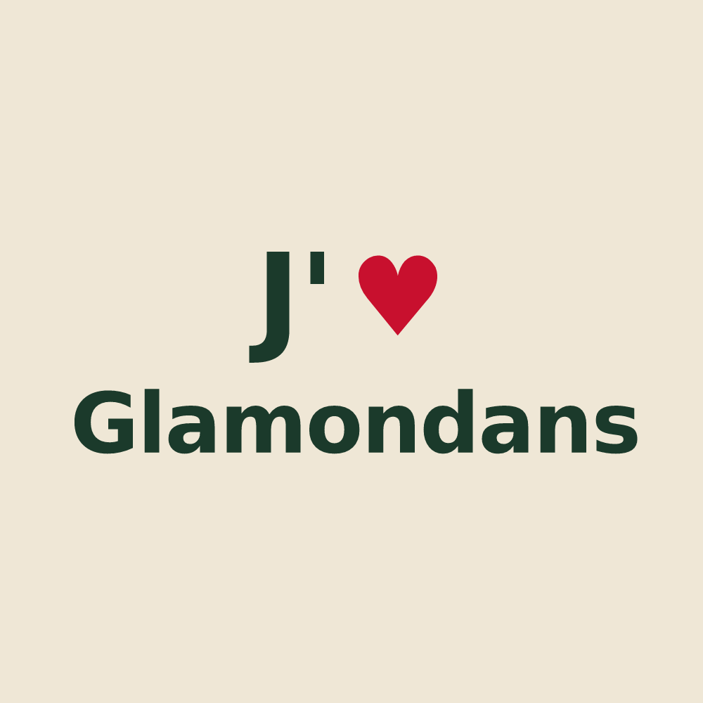 Tote bag personnalisé Glamondans — design J'aime Glamondans