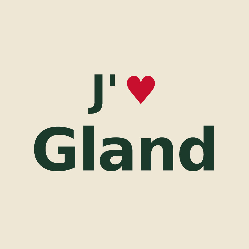 Tote bag personnalisé Gland — design J'aime Gland
