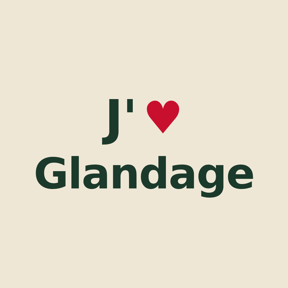 Tote bag personnalisé Glandage — design J'aime Glandage