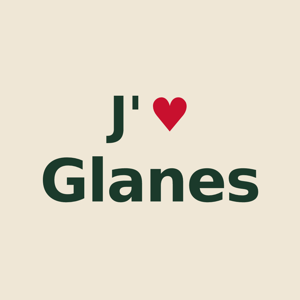 Tote bag personnalisé Glanes — design J'aime Glanes
