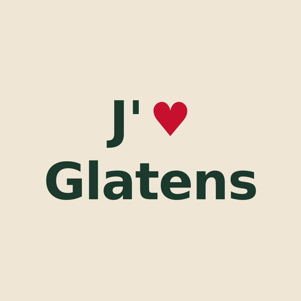 Tote bag personnalisé Glatens — design J'aime Glatens