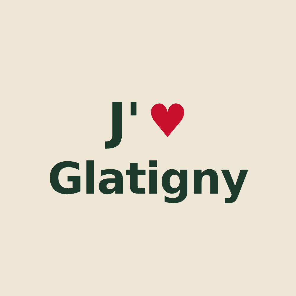 Tote bag personnalisé Glatigny — design J'aime Glatigny