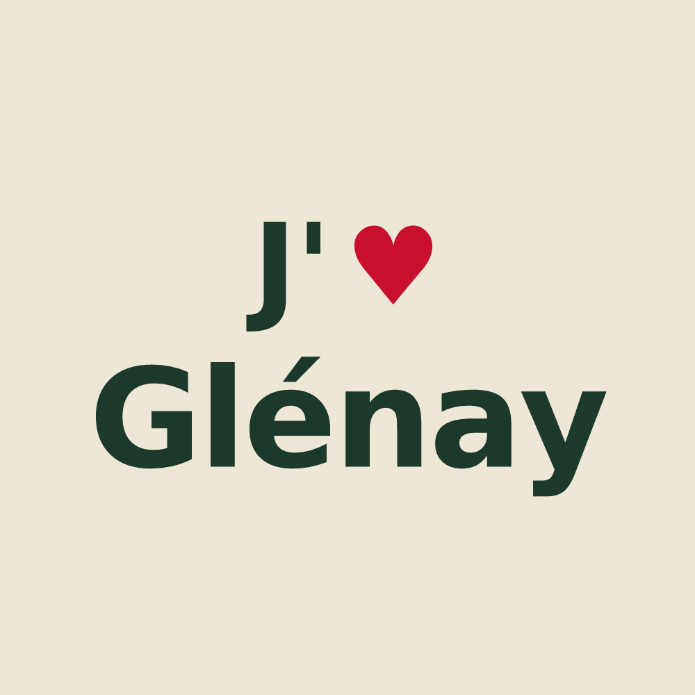 Tote bag personnalisé Glénay — design J'aime Glénay
