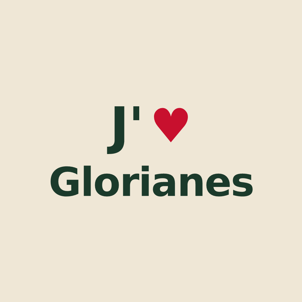 Tote bag personnalisé Glorianes — design J'aime Glorianes
