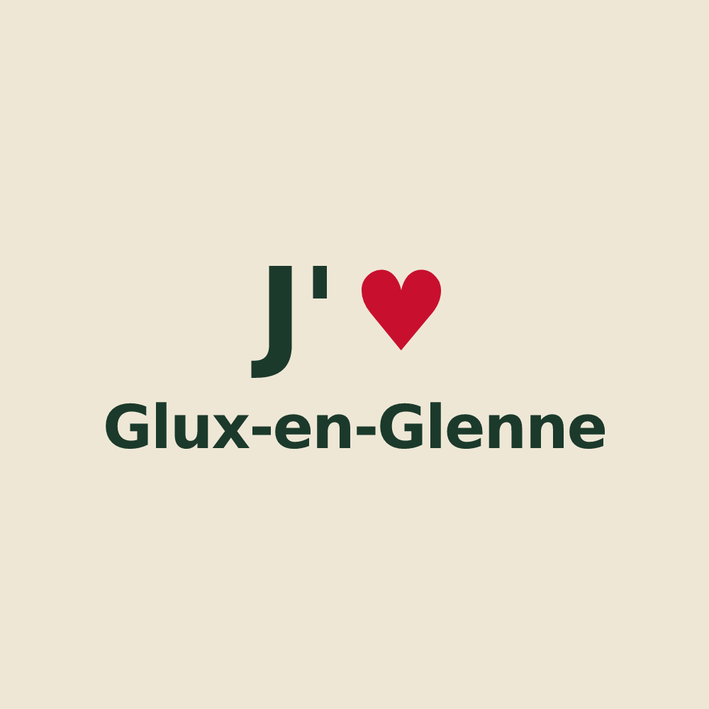 Tote bag personnalisé Glux-en-Glenne — design J'aime Glux-en-Glenne