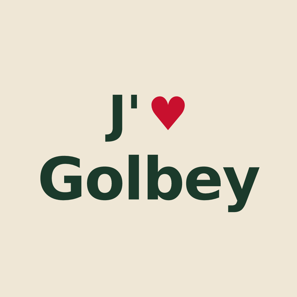 Tote bag personnalisé Golbey — design J'aime Golbey