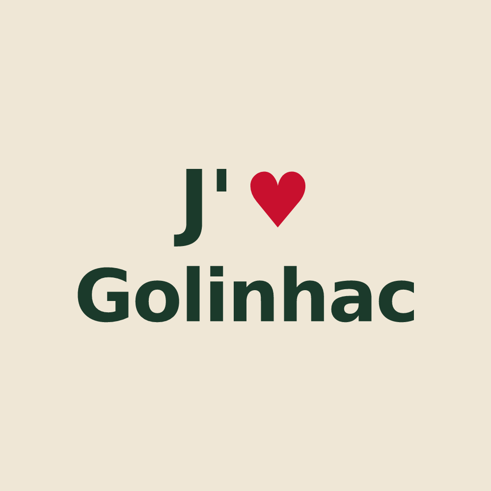 Tote bag personnalisé Golinhac — design J'aime Golinhac