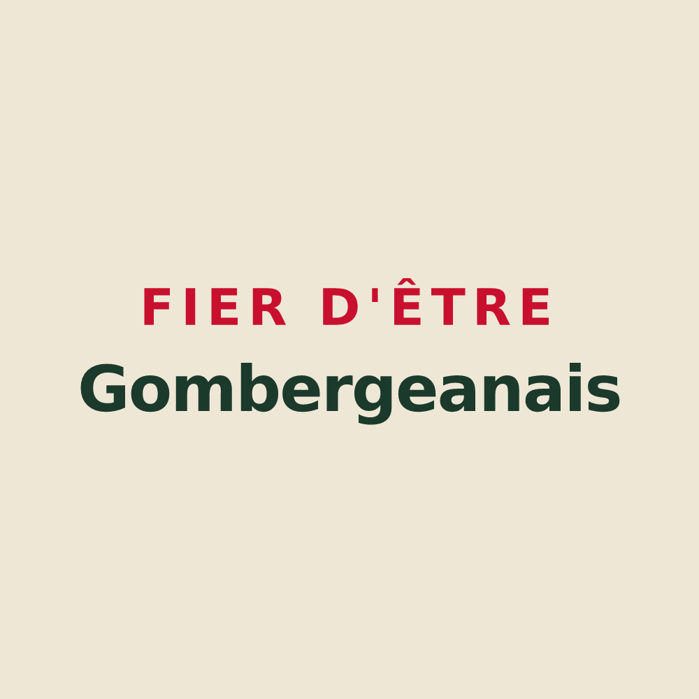 Tote bag « Fier d'être Gombergeanais » — design pour Gombergean