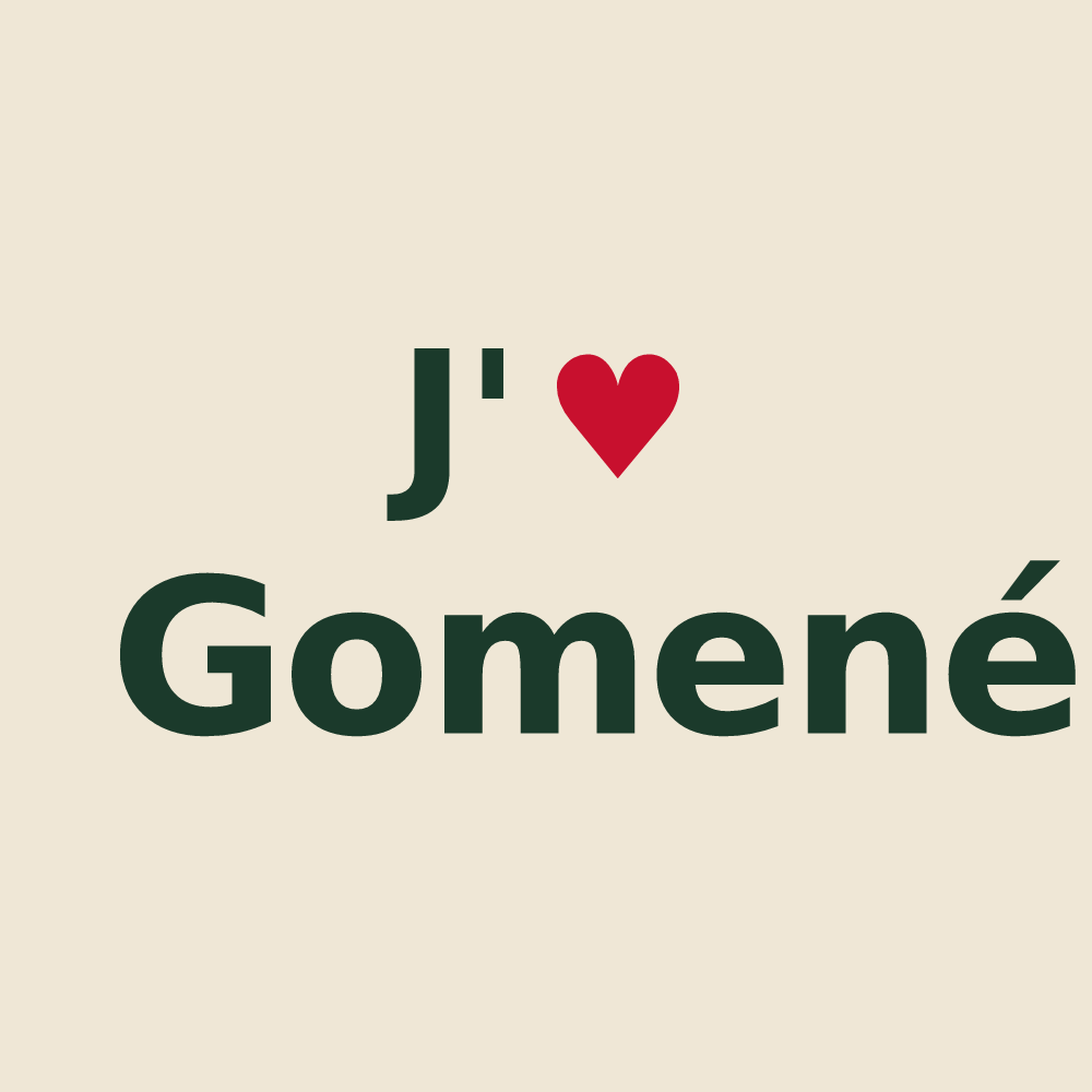 Tote bag personnalisé Gomené — design J'aime Gomené
