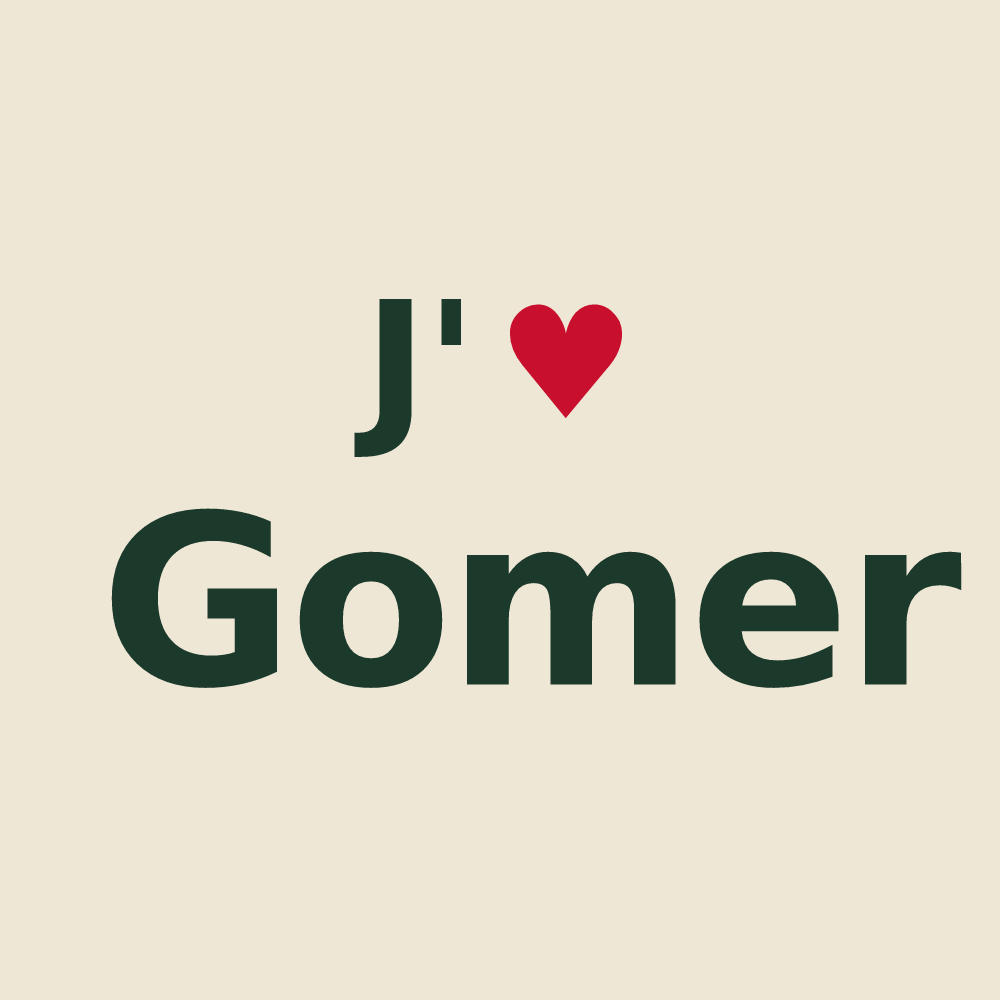 Tote bag personnalisé Gomer — design J'aime Gomer